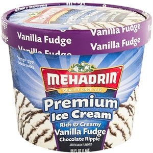 Mehadrin Ice Cream Vanilla Fudge 56oz KP