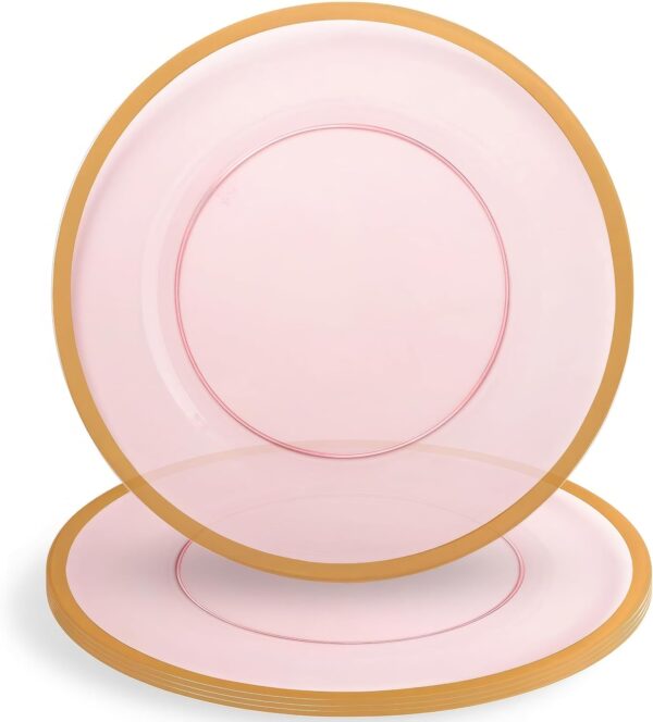 Chargers 13" Pink/Gold 4ct
