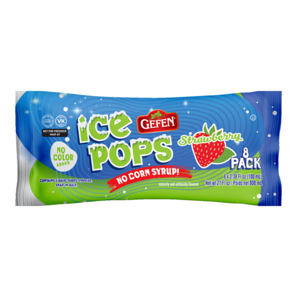 Gefen Ice Pops Strawberry 8pk