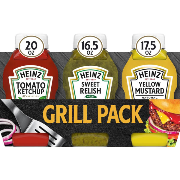 Heinz Picnic Pack Ketchup Relish Mustard 54oz