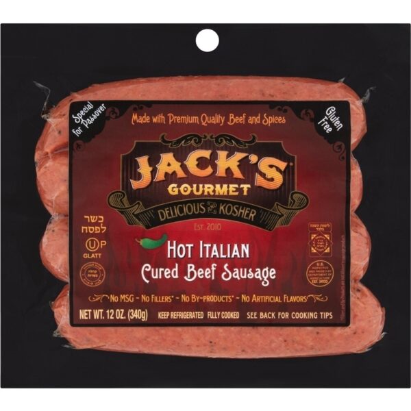 Jacks Sausage Hot Italian KP 12oz