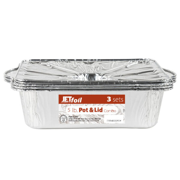 Aluminum Pot w/Lid Small 3ct