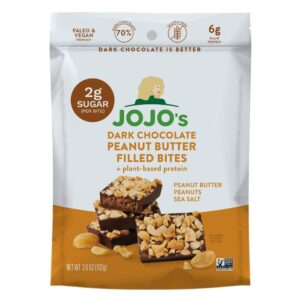 Jojos Dark Chocolate Peanut Butter Filled Candy Bites 3oz