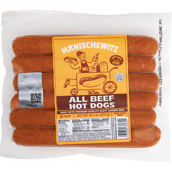 Manischewitz Beef Hot Dogs 10.3oz