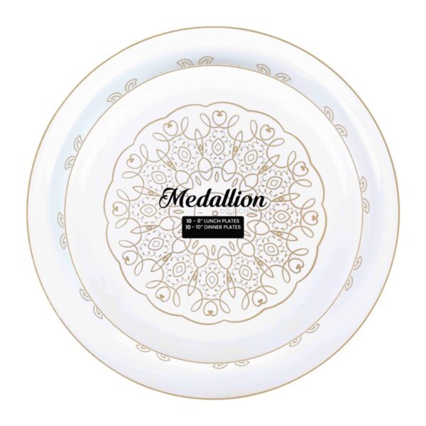 Medallion Plates Combo 8" and 10" 20ct