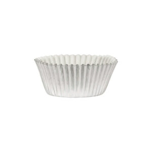Mini Cup Cake Papers Silver Foil 40ct