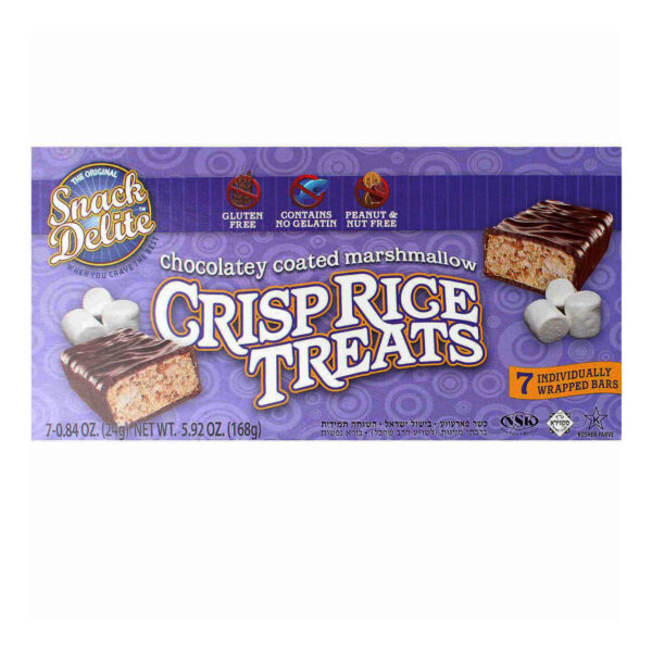 Snack Delite Chocolate Coated Marshmallow Crisp Rice Treats 8pk