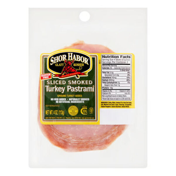 Shor HaBor Turkey Pastrami Sliced 4oz