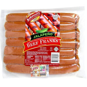 Solomons Beef Dinner Franks Jalapeno 12oz
