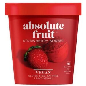 Absolute Fruit Strawberry Sorbet 16oz