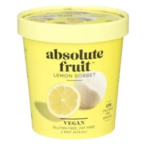 Absolute Fruit Lemon Sorbet 16oz