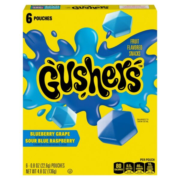 Gushers Blueberry Grape & Sour Blue Raspberry 4.8oz