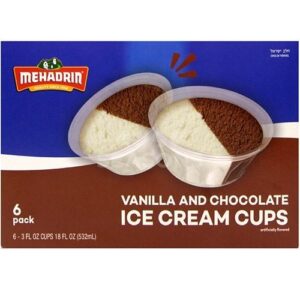 Mehadrin Ice Cream Cups Dairy 6pk